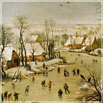 Breugel: Winter Landscape with Skaters and Bird Trap